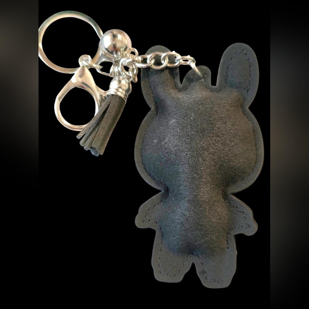 Purple Labubu Rhinestone Handbag Charm - Keychain - Picture 3 of 3